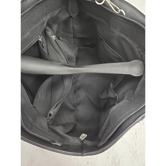 Animal Rescue Site Paw Print Cutout Handbag / Purse Black 12X10X6 IN - Picture 5 of 16